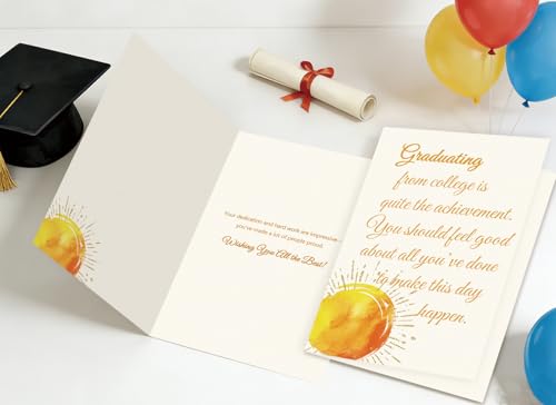 Elegant College Graduation Card - Congratulations Graduate Gift