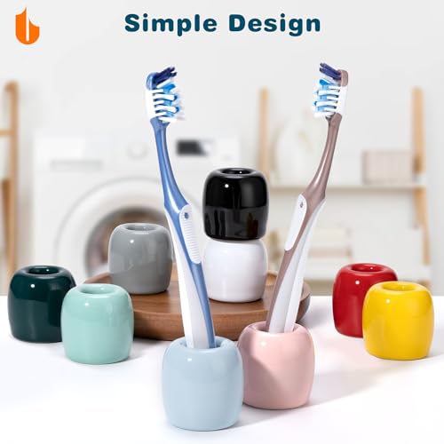 Urbanstrive Ceramic Toothbrush Holder Set - 2 Pack, White