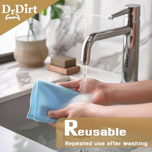 DrDirt Microfiber Glass Cleaning Cloths - 5 Pack, Lint-Free