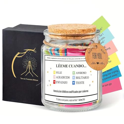 Beuhugas 1PC Bible Verse Jar - Read Me When Inspirational Scripture for Faith & Reflection - Christian Gift for Women (Variation 1)