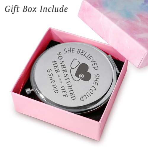 Personalized Compact Mirror Nursing Gift for Student Nurse Graduation