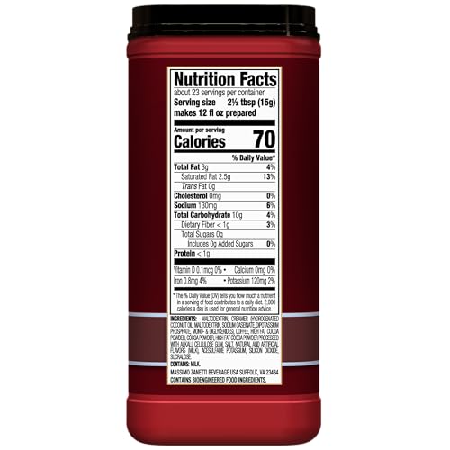 Hills Bros. Sugar-Free Double Mocha Cappuccino Mix, 12 oz - Instant Rich Coffeehouse Flavor