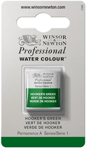 Winsor & Newton Professional Watercolor Half Pan - Hooker's Green, Series 1