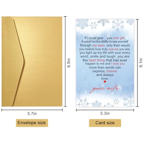 Romantic Christmas Card for Husband - Heartfelt Holiday Card