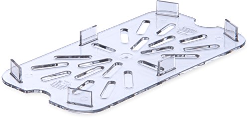 Clear Plastic Drain Shelf for 1/4 Size Food Pan - Carlisle