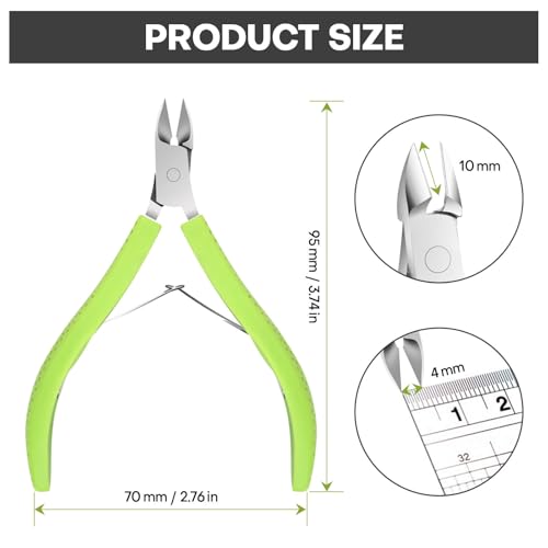 TEAORB Professional Cuticle Trimmer - Stainless Steel Nail Nipper with Silicone Handle