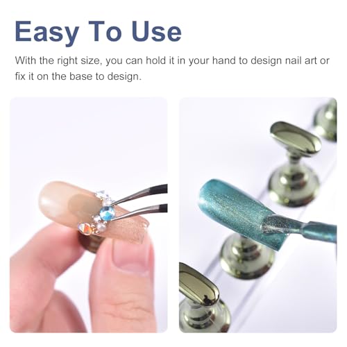 Siyuwuro 2 Sets Magnetic Nail Practice Stand for Press on Nails Art Display
