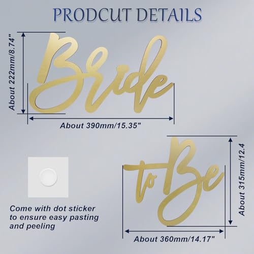 Biaungdo Bride to Be Sign - Gold Wooden Bridal Shower Decor