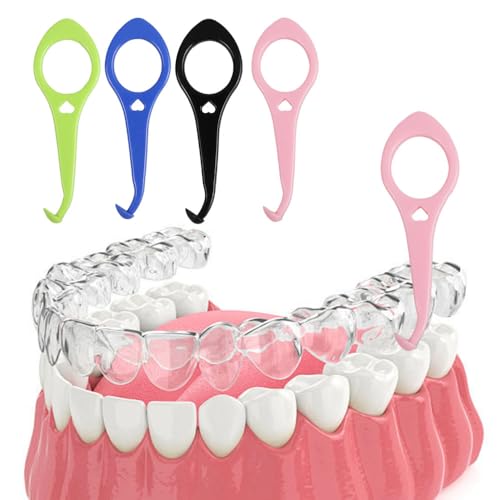 BICASUU Clear Aligner Removal Tool - 4 Pack Invisible Braces Extractor
