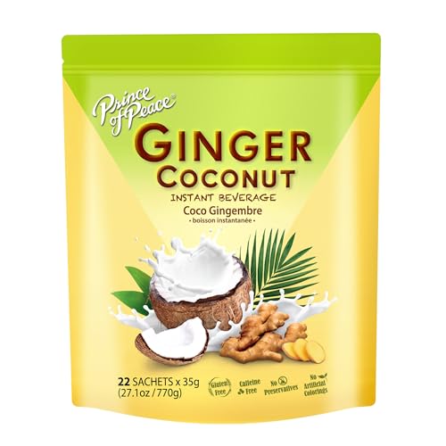 Prince of Peace Ginger Coconut Instant Beverage, 22 Sachets
