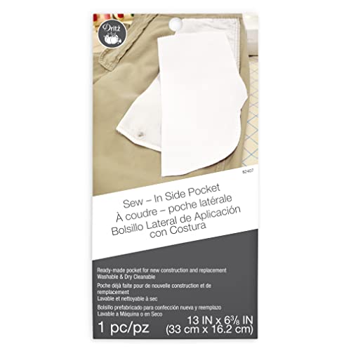 Dritz Sew-In Side Pocket for Pants, Skirts & Jackets - 13"x6.375"