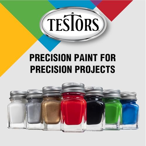 Testors Enamel Paint 0.25 Oz - Flat Black for Art & Crafts