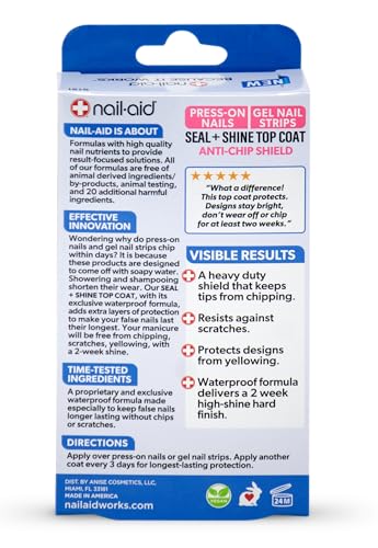 Nail-Aid Seal & Shine Top Coat – Waterproof Protection for Press-Ons & Gel Strips