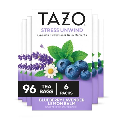 TAZO Stress Unwind Herbal Tea Bags - Blueberry Lavender, 16 ct