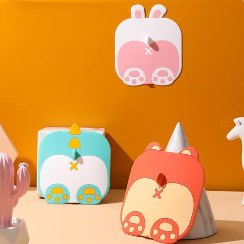 Pink Cartoon Dinosaur Bathtub Drain Stopper 5.5x5.5in Silicone Bathroom Shower Cover