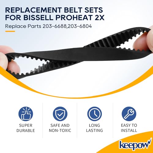 Replacement Belts for Bissell ProHeat 2X Deep Cleaner - 4 Pack