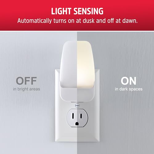 Energizer Night Light Pack of 16 - Light Sensing, White, 3000K, for Bedroom & Bathroom - Contempo Edition