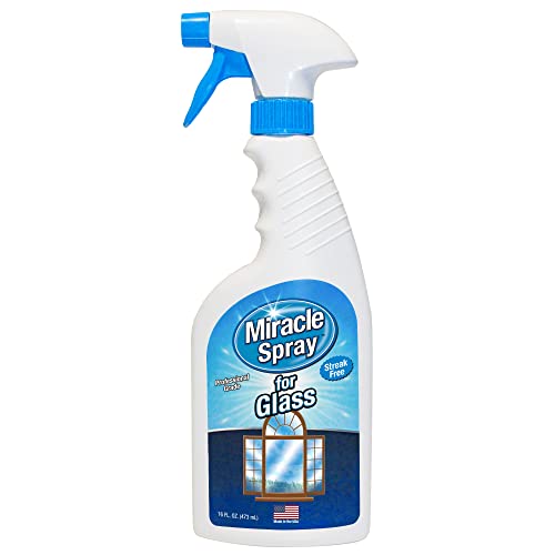 MiracleSpray Glass Cleaner - 16 Fl Oz Streak-Free Spray for Home & Auto