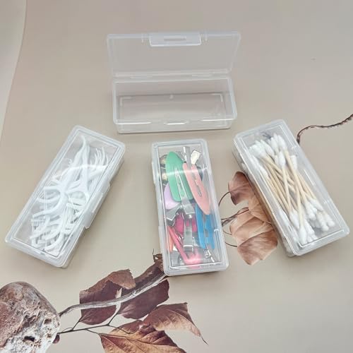 Portable Cotton Swab & Pad Holder Case - 4 Pack Travel Organizer