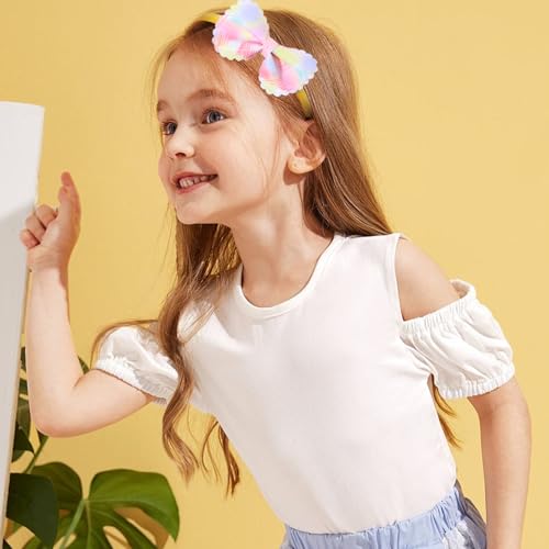 Yellow Laser Bow Headband Cute Shiny Hair Accessory for Women and Girls