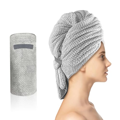Simnice Extra Large Microfiber Hair Towel Wrap for Quick Drying