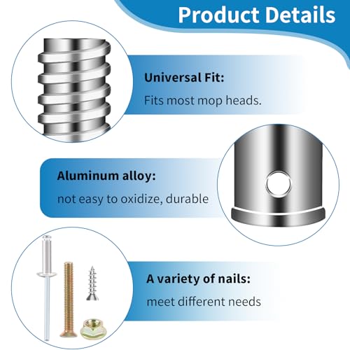 Universal Threaded Tip Replacement Kit for 0.8"/1" Poles - 4 Set