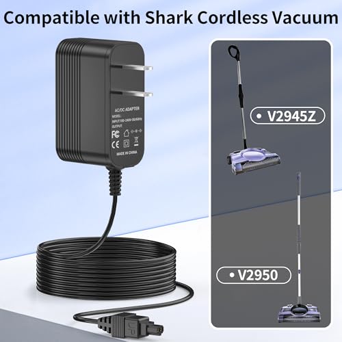 Replacement AC Charger for Shark V2945Z V2950 XA2950 Carpet Sweeper