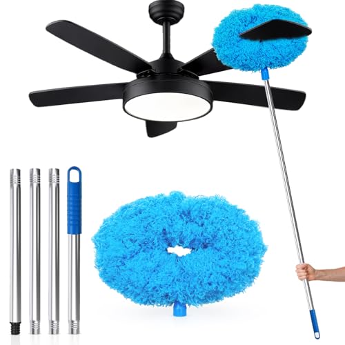 Ceiling Fan Cleaner Duster with Extension Pole, Blue - 12 to 51 Inch