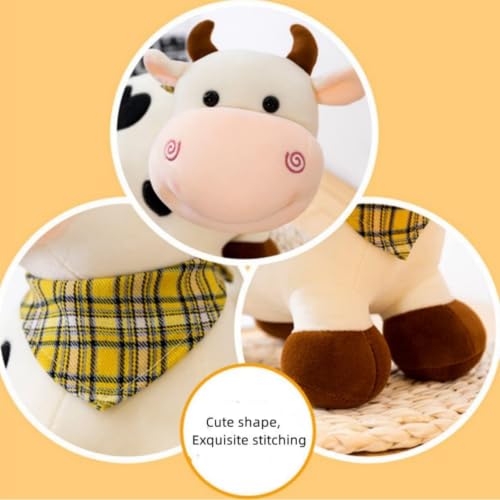 White Cow Plush Toy - 10.2 Inch Soft Stuffed Animal Pillow