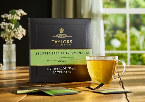 Taylors of Harrogate Green Tea Sampler Gift Box - 20 Count