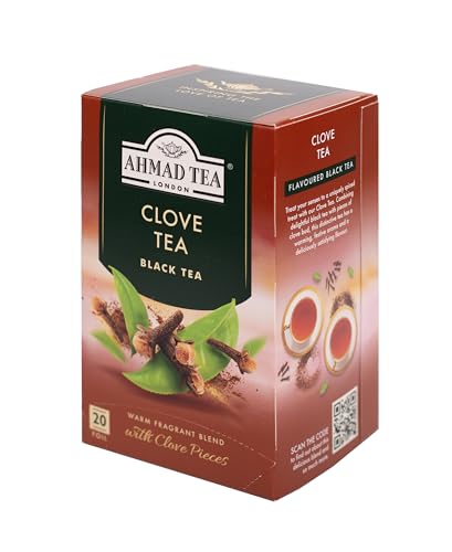 Ahmad Tea Clove Black Tea Bags - 20 Count, Caffeinated & Sugar-Free
