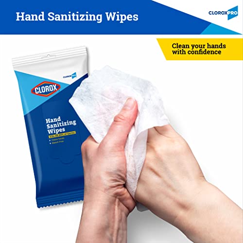 Clorox Pro Alcohol-Free Sanitizing Hand Wipes, BZK, 20 Count