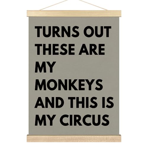 Funny Wall Art Poster with Wood Frame - 12x16 Inches Decor