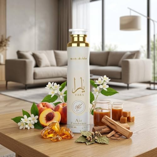 Lattafa Yara Moi Air Freshener 10.1oz Fruity Floral Woody Scent – Elegant & Long-Lasting