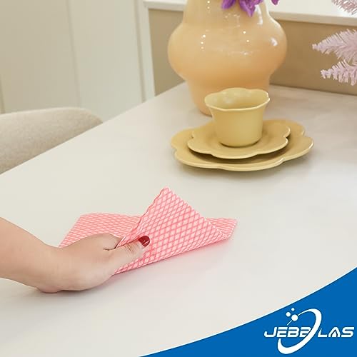 JEBBLAS Reusable Cleaning Towels - 50 Pack Blue, 13.8" x 15.8"