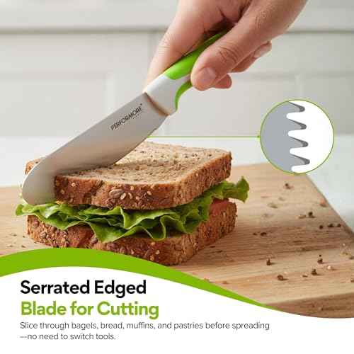 Performore Serrated Sandwich Knife - 4" Stainless Steel Blade for Easy Slicing