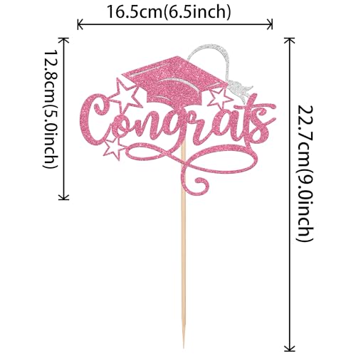 Congrats Grad 2026 Cake Topper | Graduation Party Decorations