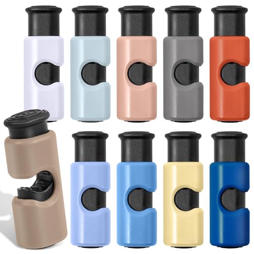 VALUCKEE Squeeze and Lock Bread Bag Clips - 10 Pack, Bright Colors