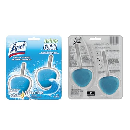 Lysol Automatic In-The-Bowl Toilet Cleaner, Atlantic Fresh, 2 Count