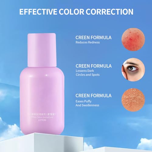 WAJJYM Face Primer Moisturizing Makeup Base with Shea Butter & Hyaluronic Acid Light Purple