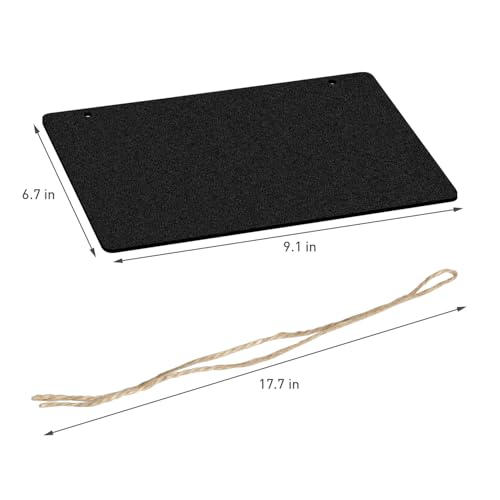 Double-Sided Wooden Chalkboard Sign - 9x6.7 Inches with String
