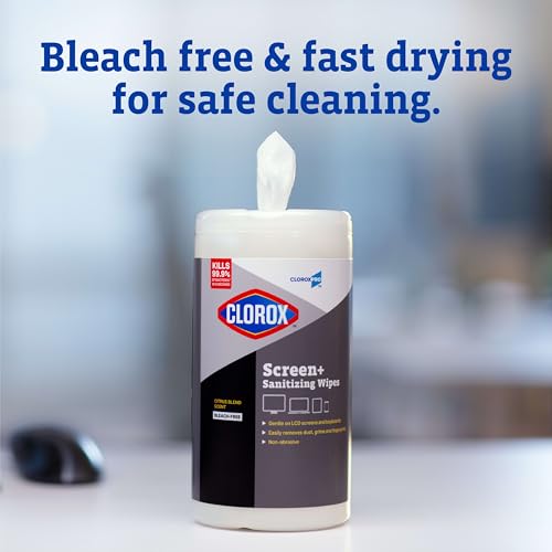 CloroxPro Clorox Screen+ Sanitizing Wipes, 75 Count for Electronics