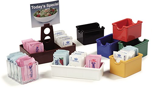 Carlisle Sugar Caddy - White Plastic Organizer for 20 Packets