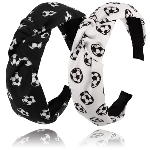 Exacoo 2PCS Soccer Headbands for Women and Girls Non-Slip Athletic Sports Headband