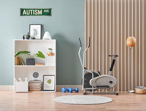 Funny Retro Autism Avenue Metal Tin Sign - 4x16 Inches