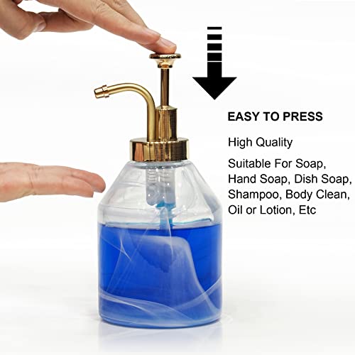 Suanti Gold Replacement Soap Dispenser Pump for 1.3-inch Wide-Mouth Bottles