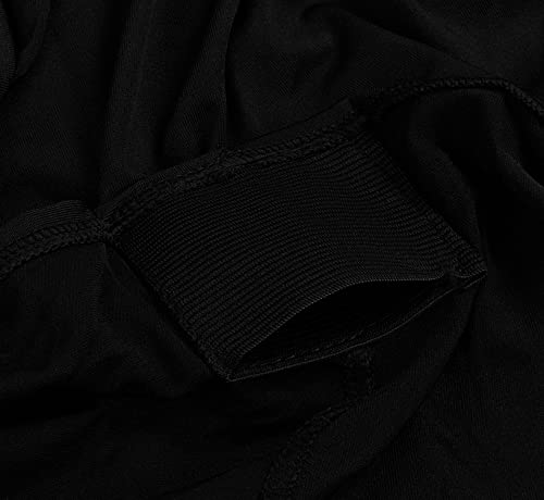 Utopia Kitchen 8FT Spandex Table Cloth - Black, Washable & Wrinkle Resistant