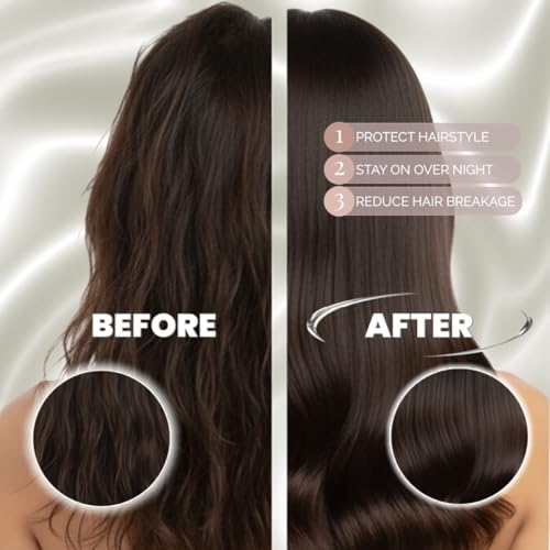 Cocosilk Satin Sleep Bonnet for Long Hair & Braids with Tie Band