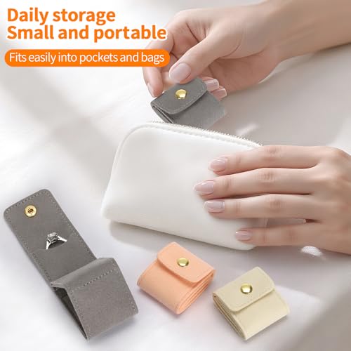 KUKUVR Mini Travel Jewelry Organizer Bag - Compact 4 Compartment