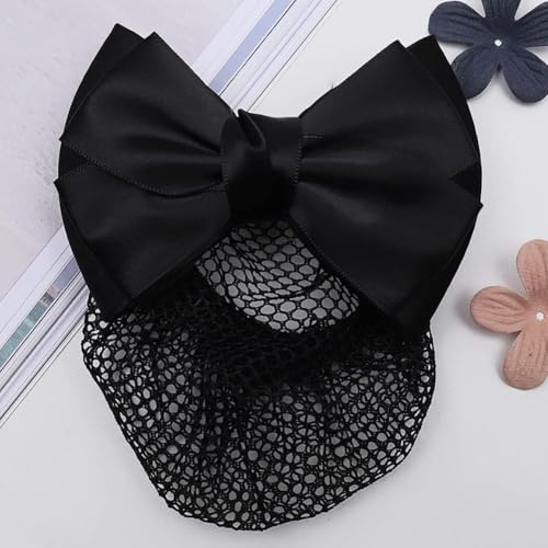 Bowknot Hair Bun Net Clip Occupational Snood for Work and Dance